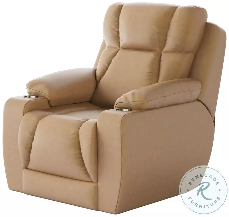 Challenger Maximus Caramel Power Headrest Wall Hugger Big Mans Recliner