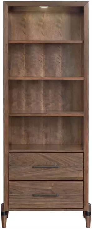 Tranquility Walnut Bookcase with LED
