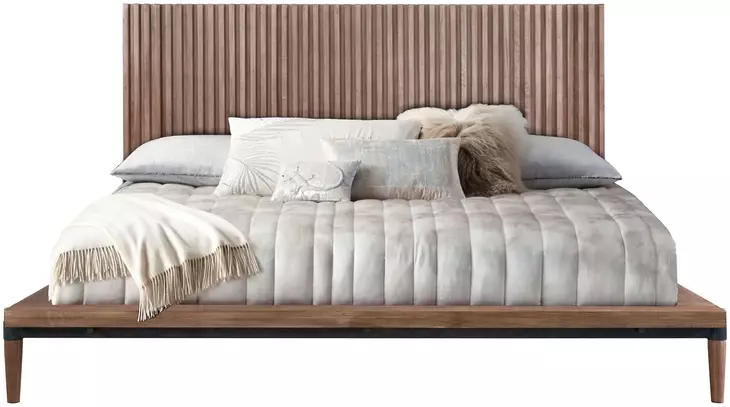 Tranquility Walnut King Platform Bed