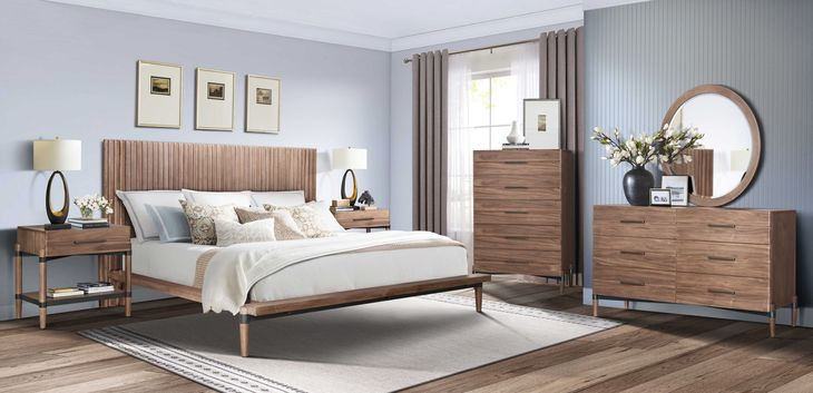 Tranquility Walnut Queen Platform Bed