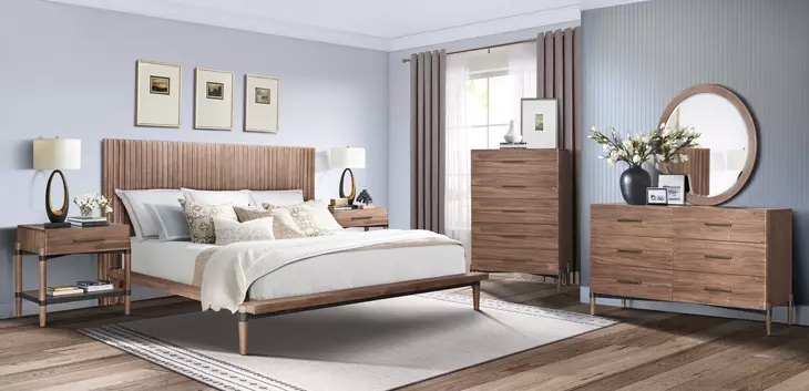 Tranquility Walnut Platform Bedroom Set
