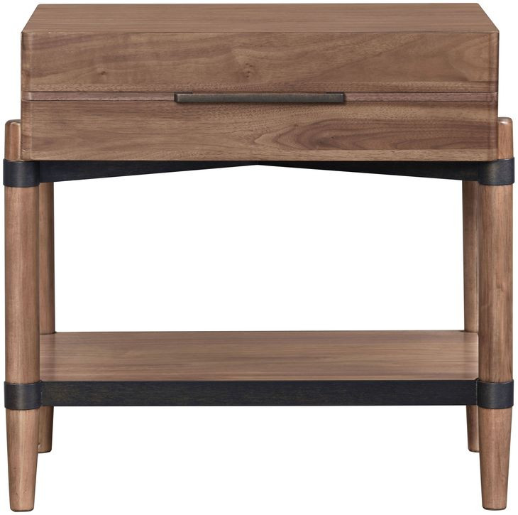 Tranquilty Walnut 1 Drawer Nightstand