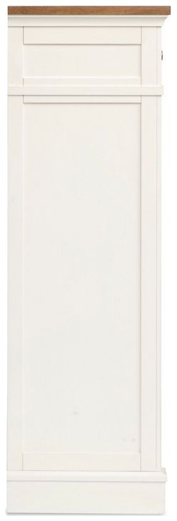 Kingston Whisper White and Cerused Nutmeg Upholstered Storage Panel Bedroom Set