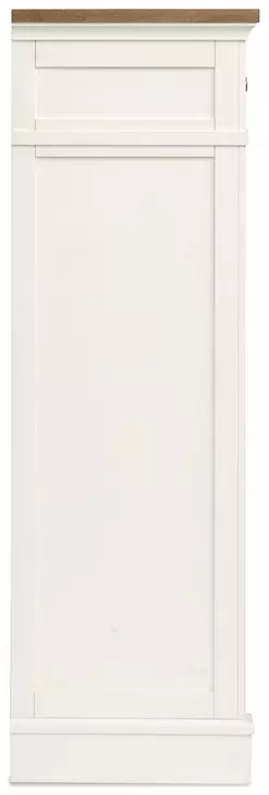 Kingston Whisper White and Cerused Nutmeg Upholstered Storage Panel Bedroom Set