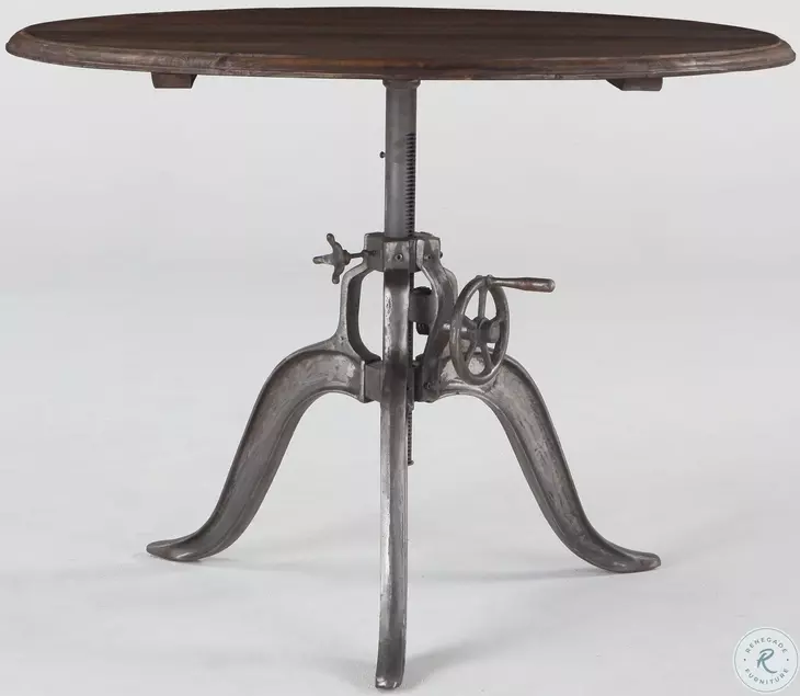 Artezia Reclaimed Teak Adjustable Height Round Dining Table