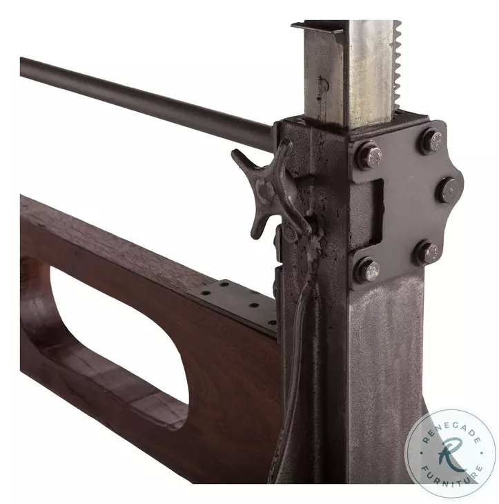 Welles Weathered Russet 84" Adjustable Height Dining Table