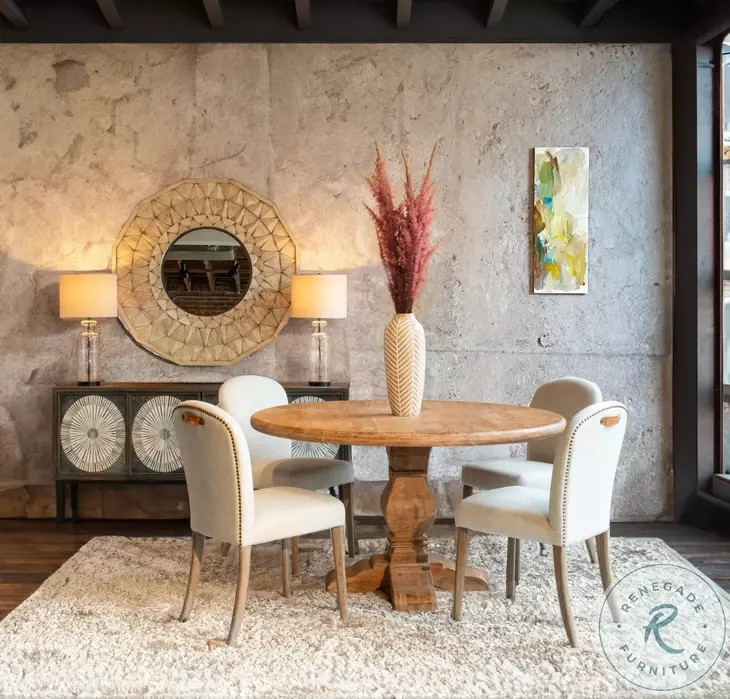 Olivia Beige Linen Dining Chair Set Of 2