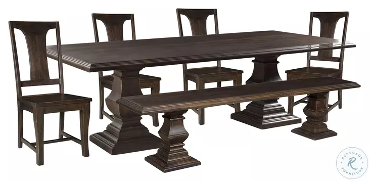 Toulon Vintage Brown 98" Dining Table