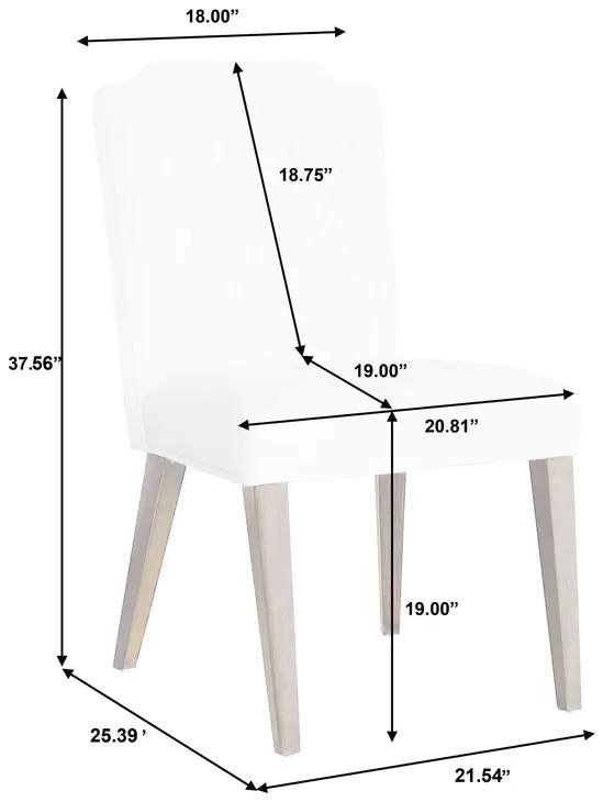 Oakridge Medley White Upholstered Dining Chair