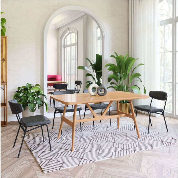 Charon Vintage Black Dining Chair Set Of 2