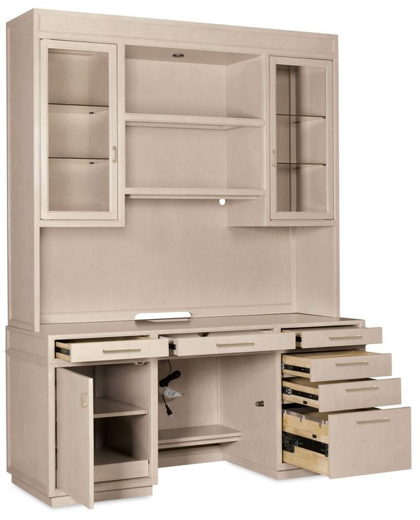 Marlowe Polished Limestone 60" Credenza Desk
