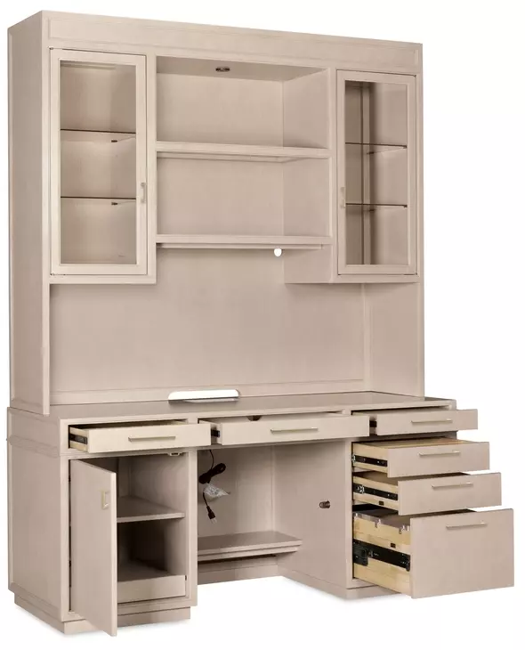 Marlowe Polished Limestone 60" Credenza Desk