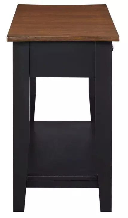 Joplin Black and Brown Rectangular Lift Top Occasional Table Set