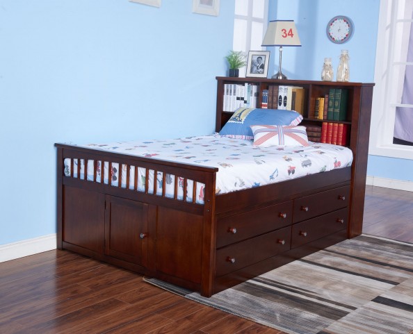 New Classic Furniture Seaside Lounge Bed Full Tobacco