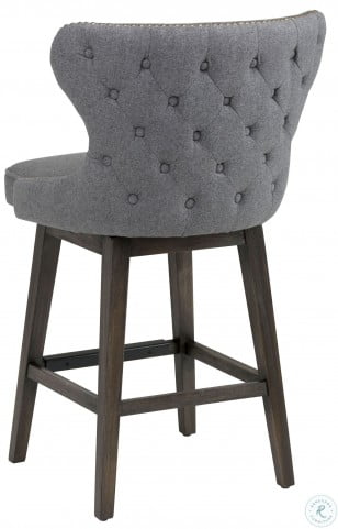 gray fabric counter height stools