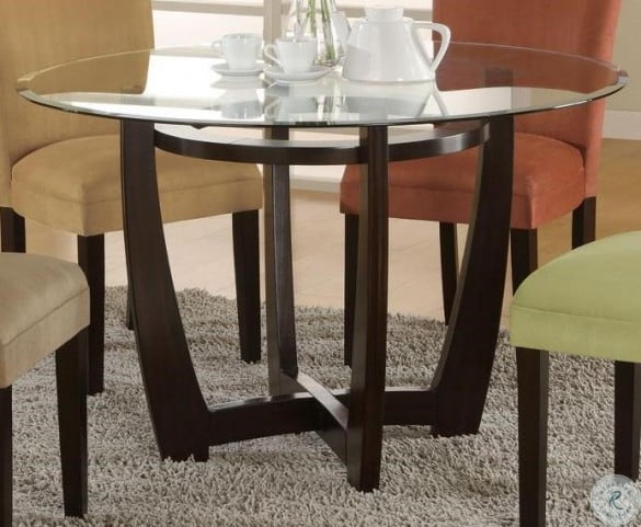 Bloomfield Cappuccino Round Dining Table From Coaster 101490 Coleman Furniture