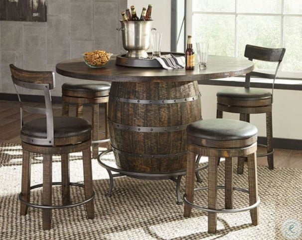 247SHOPATHOME Sonlen Round Pub Table White