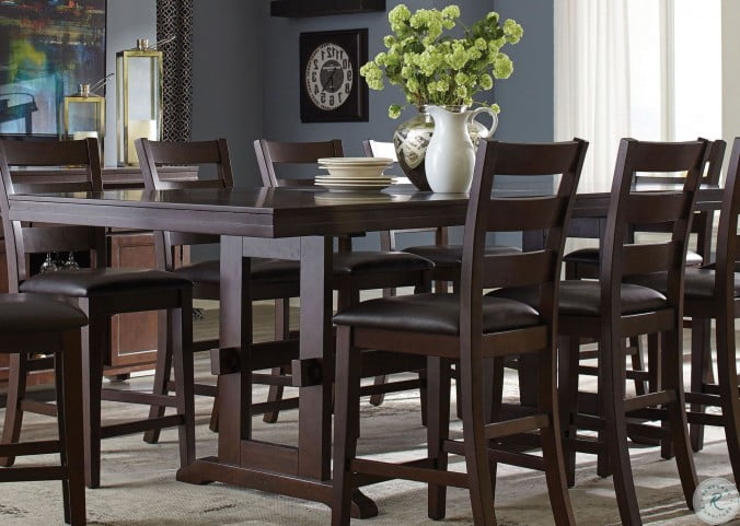 Holbrook Antique Tobacco Extendable Counter Height Dining Table From Coaster Coleman Furniture