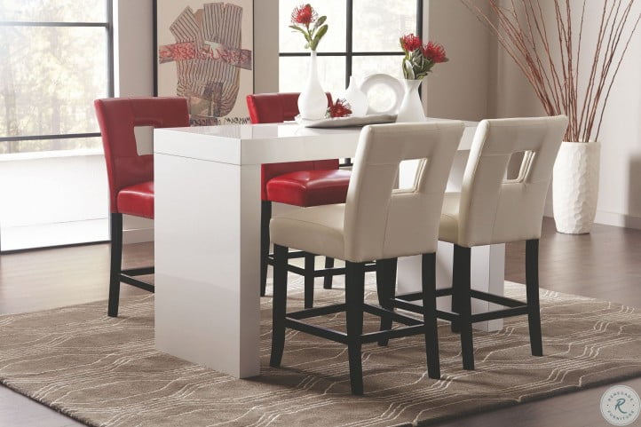 Callaghan High Gloss White Counter Height Dining Room Set ... (722 x 481 Pixel)