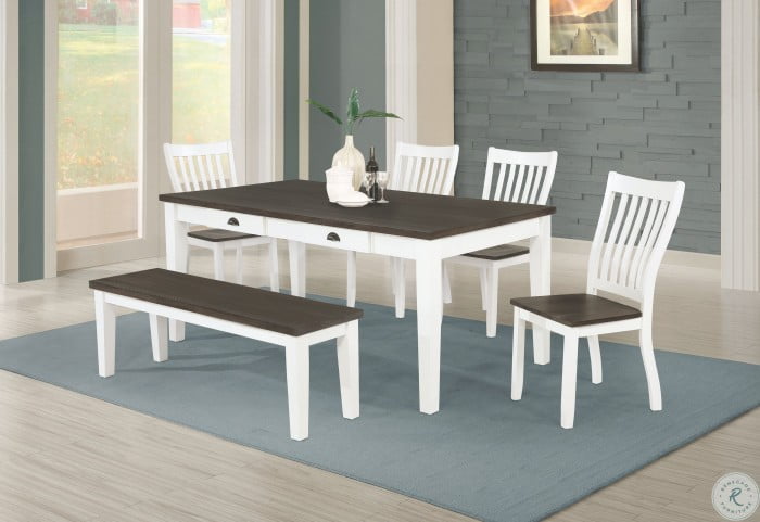 Kingman Espresso And White Dining Room Set From Coaster Coleman Furniture
