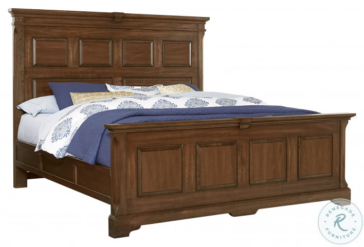 Heritage Amish Cherry Queen Mansion Bed With Decorative Side Rails From Vaughan Bassett Coleman Furniture