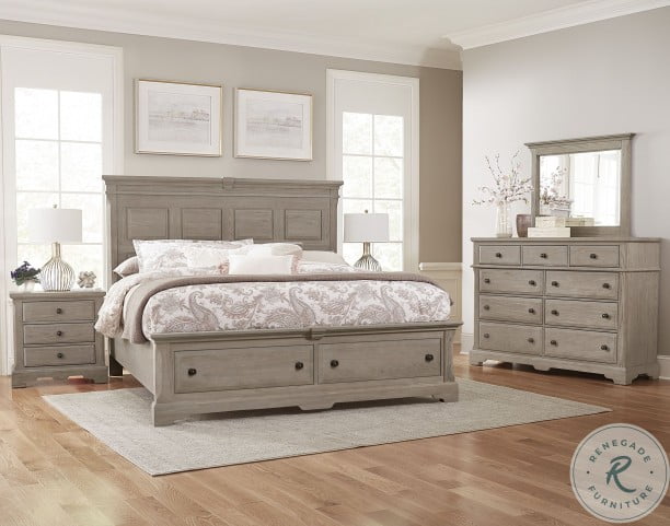 Heritage Greystone Mansion Bedroom Set With Storage Footboard From Vaughan Bassett Coleman Furniture