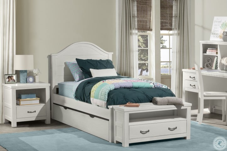 Highlands Bailey White Twin Arch Bed With Trundle From Ne Kids Coleman Furniture