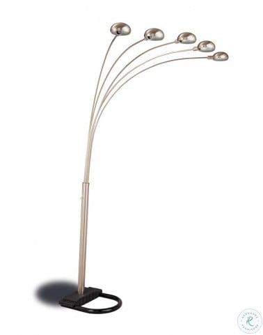 1243 Black And Chrome Floor Lamp From Coaster 1243 Coleman Furniture