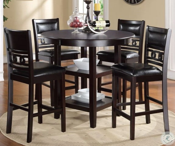 Gia Ebony 5pc Counter Table Set From New Classics D1701 52s Coleman Furniture