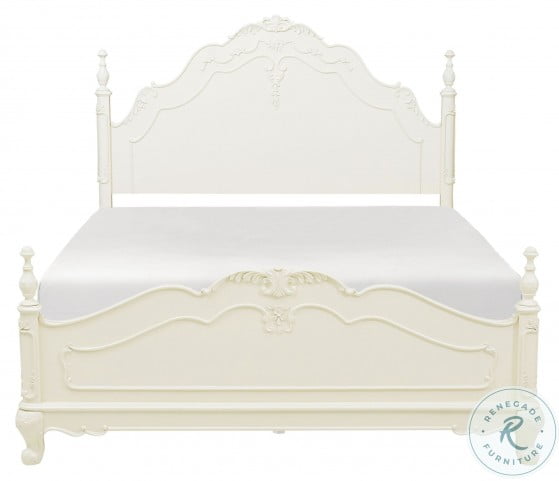 Cinderella Creamy White Full Poster Bed From Homelegance 1386f 1 Coleman Furniture
