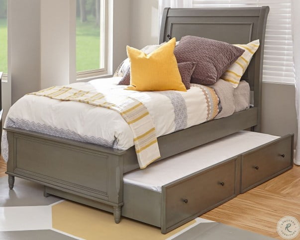 Avignon Grey Twin Sleigh Bed With Trundle Custom Avignon Bedroom Furniture Avignon Grey Twin Sleigh Bed With Trundle Custom Avignon Bedroom Furniture