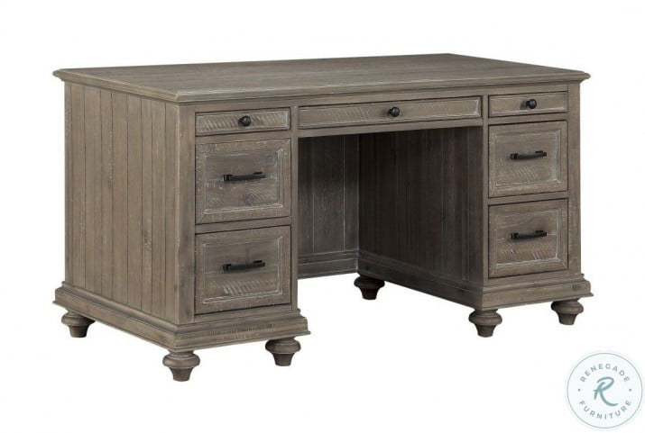 Cardano Driftwood Light Brown Executive Desk From Homelegance Coleman Furniture