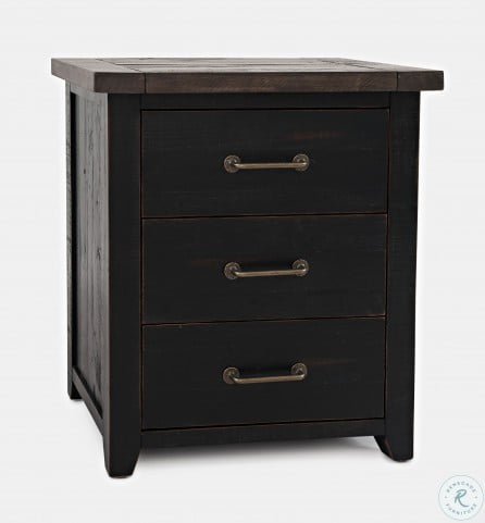 Madison County Vintage Black Power Nightstand From Jofran Coleman Furniture