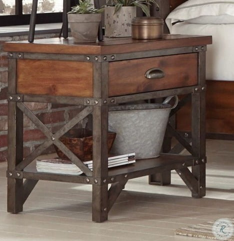 Holverson Brown Milk Crate Nightstand From Homelegance Coleman Furniture