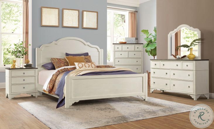 Grand Haven Feathered White Panel Bedroom Set from ...