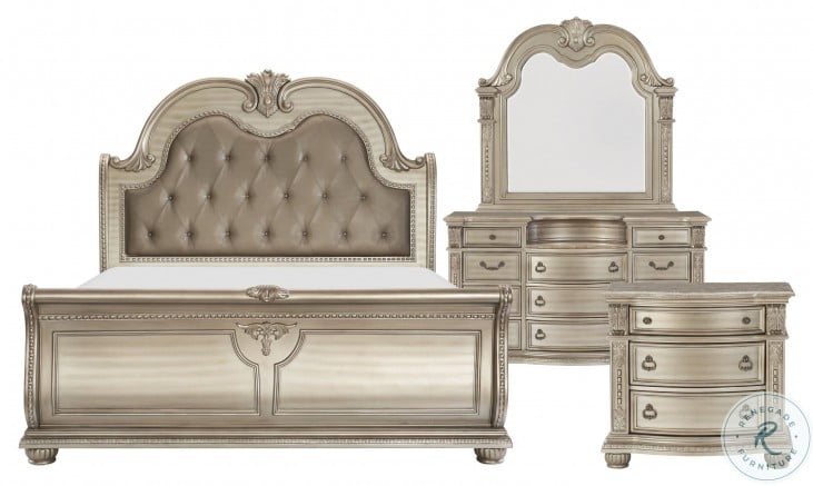Cavalier Silver Panel Bedroom Set From Homelegance Coleman Furniture