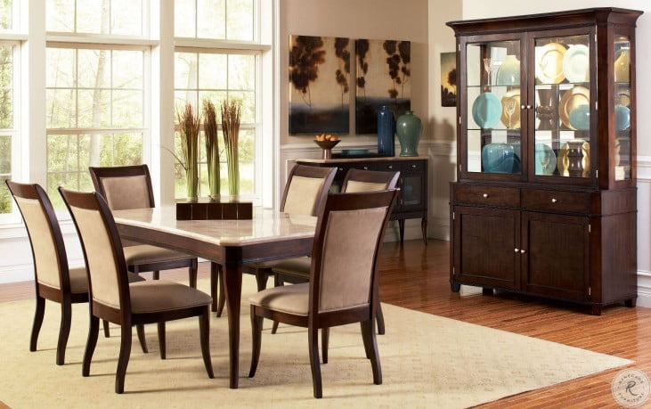 Marseille Merlot Cherry Rectangular Dining Room Set From Steve Silver Ms850wt Coleman Furniture