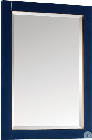 Mason Navy Blue 24 Mirror With Gold Trim From Avanity Coleman Furniture