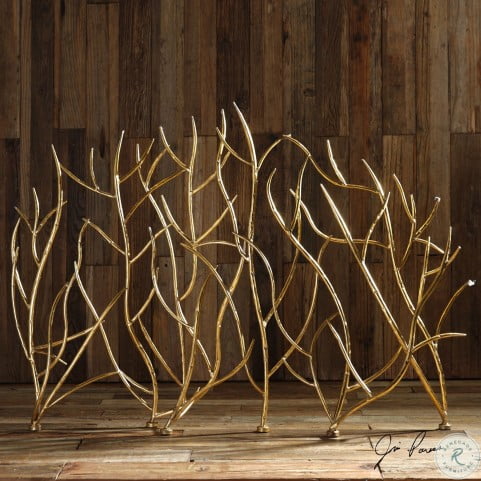 Gold Branches Gold Decorative Fireplace Screen From Uttermost Coleman Furniture