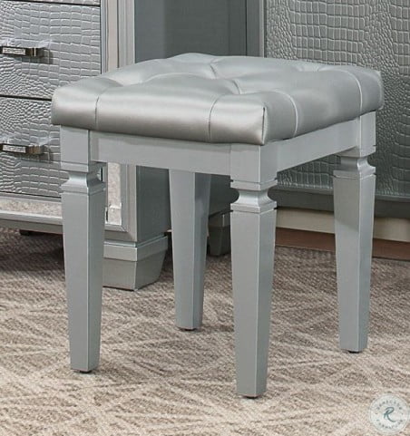 Allura Silver Panel Bedroom Set from Homelegance | Coleman ...