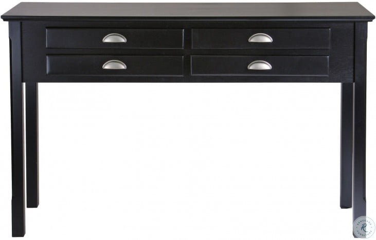 Coffee Table 37.9 in D x 17.1 in W x 19 in H 2-Front Drawers Wood Black