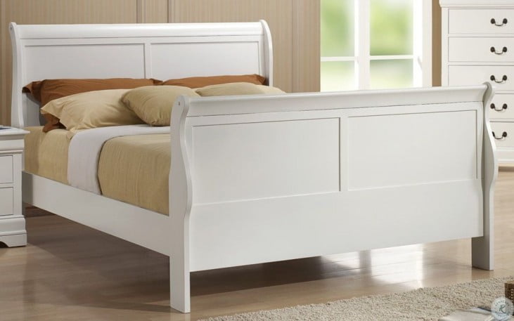 Louis Philippe White Full Sleigh Bed From Coaster 204691f Coleman Furniture