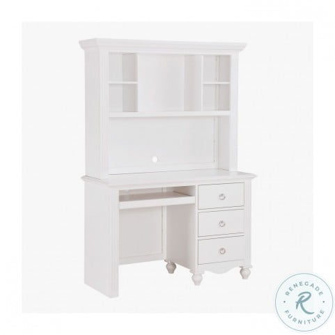 Meghan White Writing Desk With Hutch From Homelegance Coleman Furniture