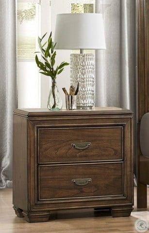 Leavitt Brown Cherry Nightstand From Homelegance Coleman Furniture