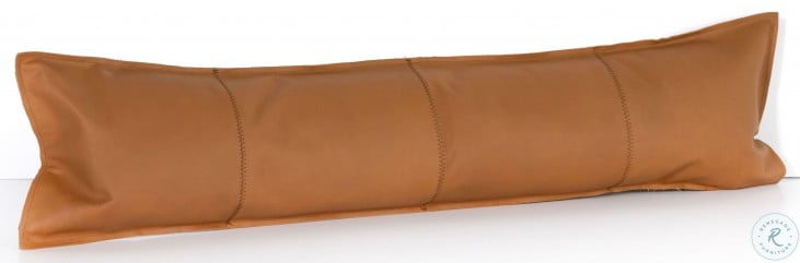 saddle leather pillow