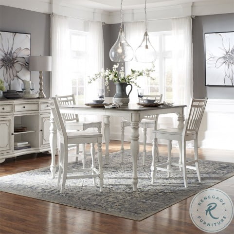 Magnolia Manor Antique White Gathering Extendable Dining ... (481 x 481 Pixel)