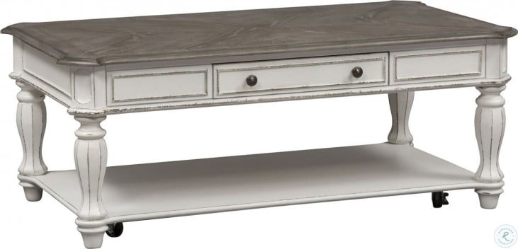 Magnolia Manor Antique White Rectangular Cocktail Table From Liberty Coleman Furniture