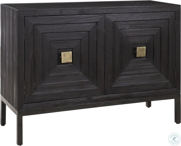 Aiken Dark Walnut Stain Door Cabinet From Uttermost Coleman Furniture