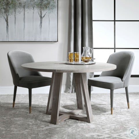Xena 52-inch Round Dining Table, White Marble Top | lupon.gov.ph