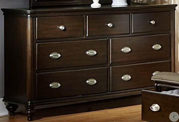 Marston Dark Cherry Dresser From Homelegance 2615dc 5 Coleman Furniture